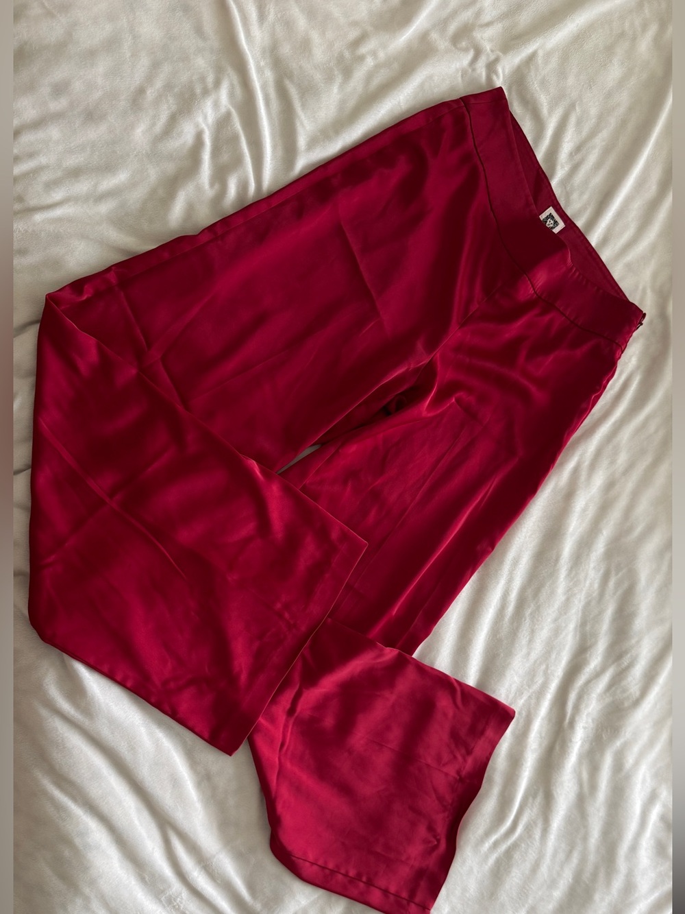 Anne Klein Red Satin Wide Leg Pants Women’s Size 4